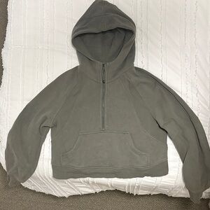 lululemon athletica scuba half zip cropped sweatshirt